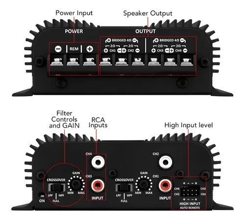 Módulo Taramps Ts400x4 Digital 100w Rms 4 Canais 2ohms A Fio Módulo Taramps Ts400x4 Digital 100w Rms 4 Canais 2ohms A Fio